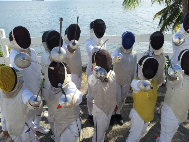 Groupe de fleuret en Martinique