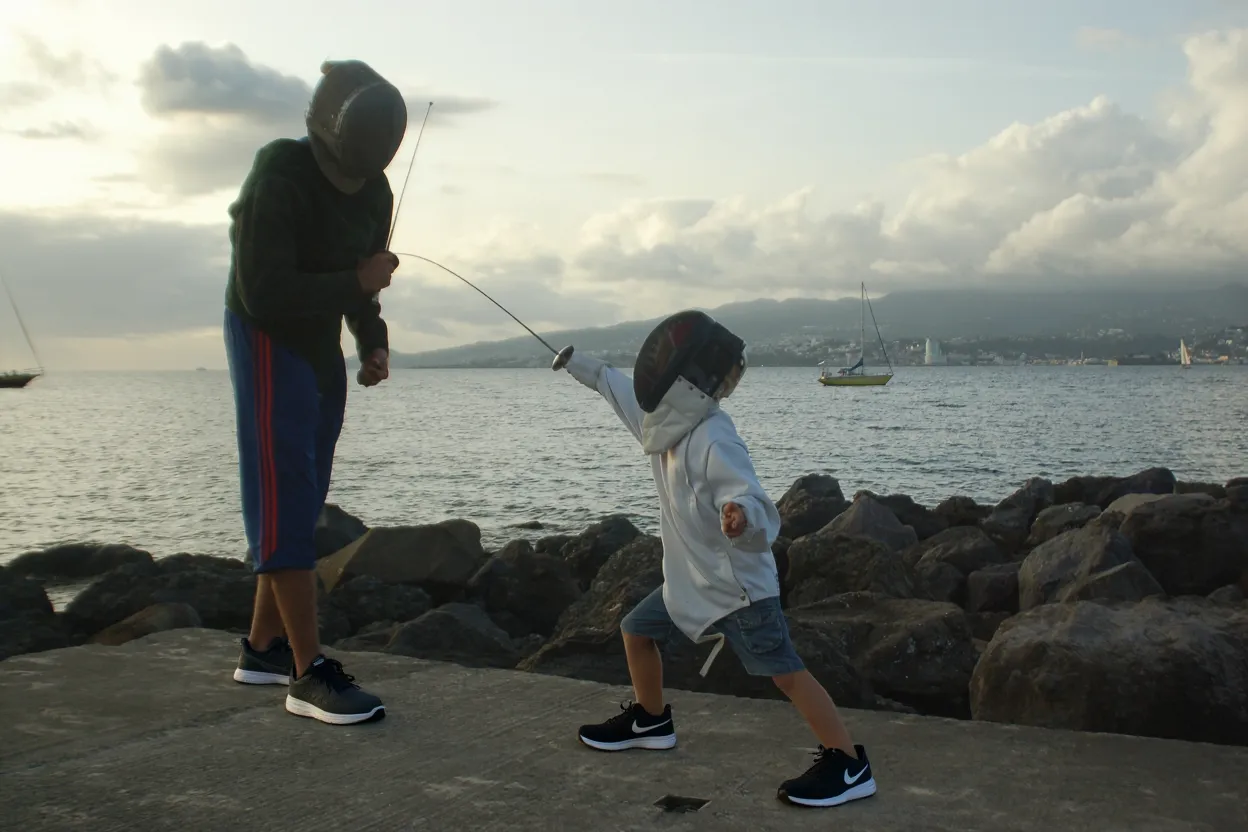 Leçon d'escrime en Martinique